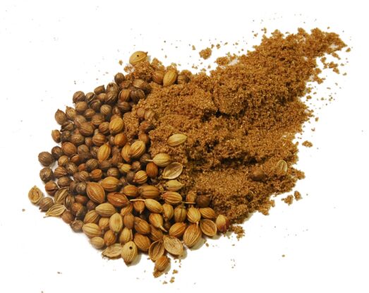 Seeds of Coriandra from parasites